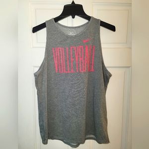 Womens Nike Volleyball Tank Top Gray Size Large